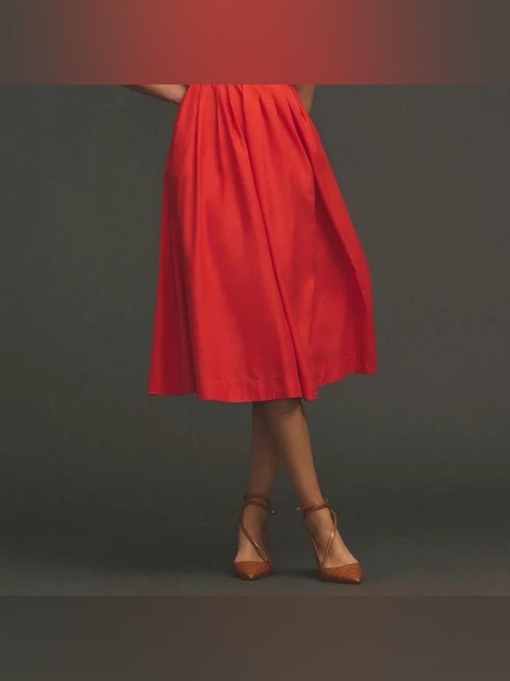 NWT Anthropologie The Corina Ruffled Dress by Maeve in Red size M - Picture 11 of 16